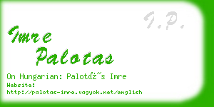 imre palotas business card